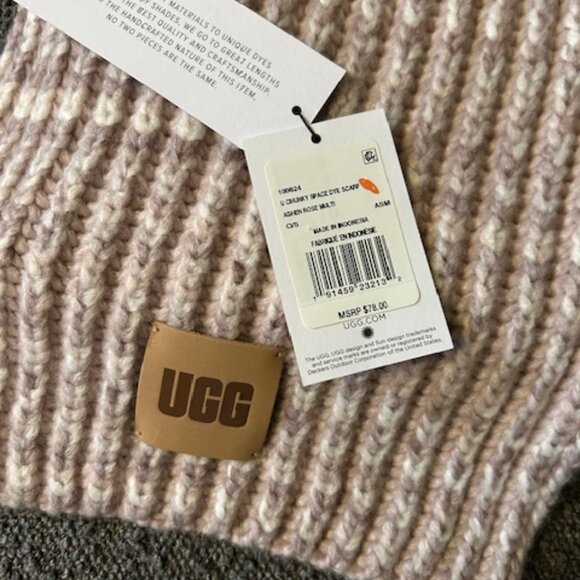 UGG Ashen Rose Multi Chunky Space Dye Scarf - Picture 8 of 8